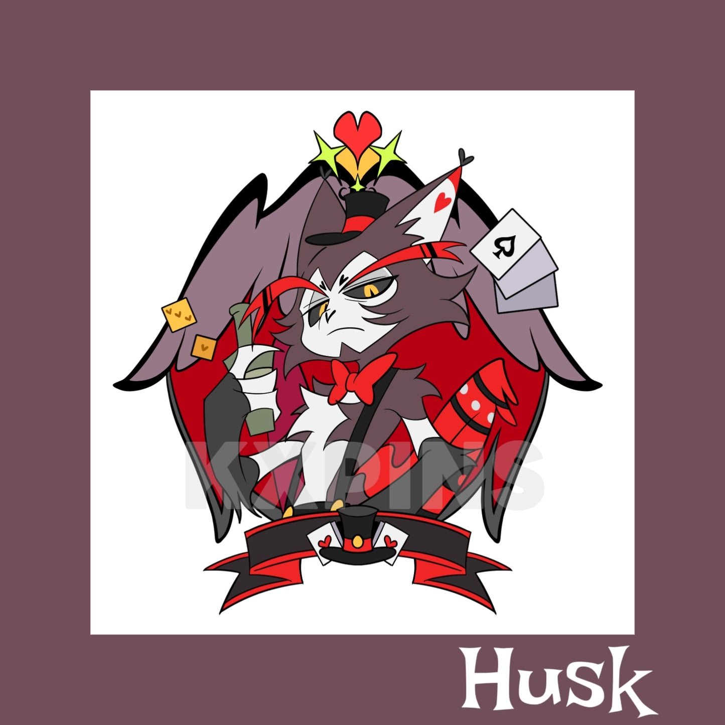 【Presale】Hazbin Hotel-"Label" Alastor, vox, ad, husk Pin
