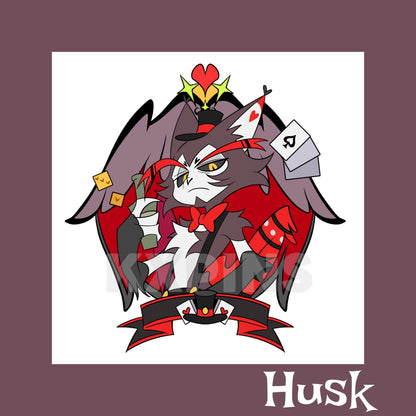 【Presale】Hazbin Hotel-"Label" Alastor, vox, ad, husk Pin